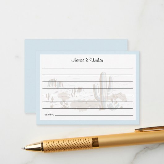 Oh Baby Cowboy Shower Advice and Wishes エンクロージャーカード (正面/裏面インサイチュ)