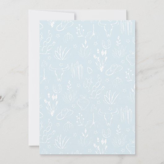 Oh Baby Cowboy Shower Invitation 招待状 (裏面)