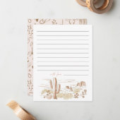 Oh Baby Cowgirl Baby Shower Advice  ノートカード (正面/裏面インサイチュ)