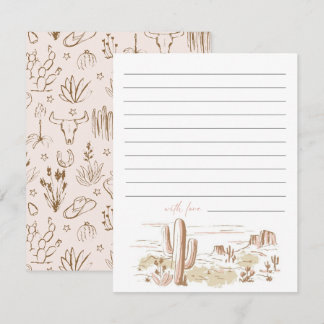 Oh Baby Cowgirl Baby Shower Advice  ノートカード