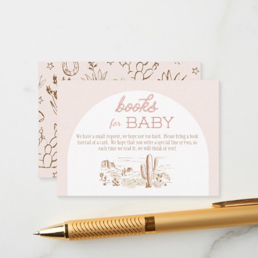 Oh Baby Cowgirl Books for Baby エンクロージャーカード (正面/裏面インサイチュ)