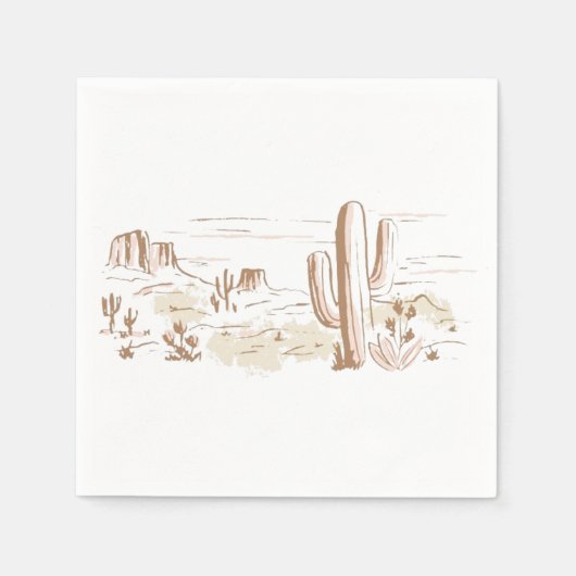 Oh Baby Cowgirl Shower  スタンダードカクテルナプキン (正面)