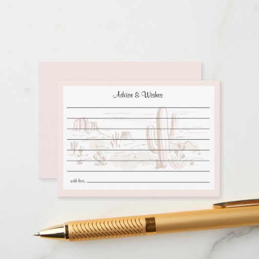 Oh Baby Cowgirl Shower Advice and Wishes エンクロージャーカード (正面/裏面インサイチュ)