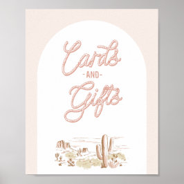 Oh Baby Cowgirl Shower Cards & Gifts ポスター