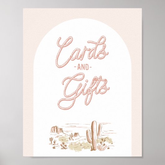 Oh Baby Cowgirl Shower Cards & Gifts ポスター (正面)