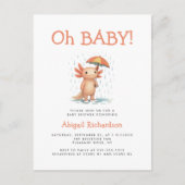 Oh Baby Cute Axolotl Baby Shower Invitation ポストカード (正面)