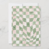 Oh Baby Cute Bear Watercolor Matcha Baby Shower 招待状 (裏面)