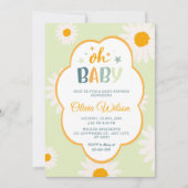 Oh Baby Daisy Baby Shower 招待状 (正面)