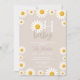 Oh Baby Daisy Boho Neutral Baby Shower  招待状