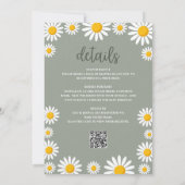 Oh Baby Daisy Neutral Baby Shower All In One 招待状 (裏面)