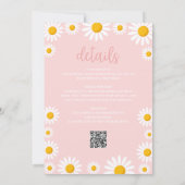 Oh Baby Daisy Pink Baby Shower All In One 招待状 (裏面)