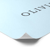 Oh Baby Elegant Blue Boy Baby Shower Welcome Sign ポスター (角)