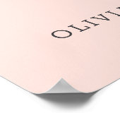 Oh Baby Elegant Pink Girl Baby Shower Welcome Sign ポスター (角)