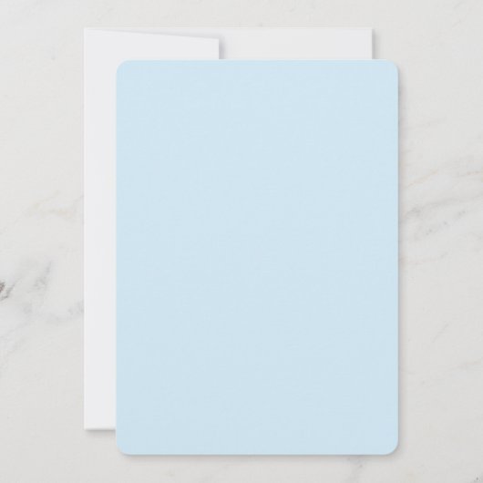 Oh Baby Elegant Script Light Blue Boy Baby Shower 招待状 (裏面)