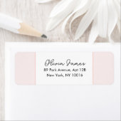 Oh Baby Elegant Script Pink Address Labels ラベル (インサイチュ)