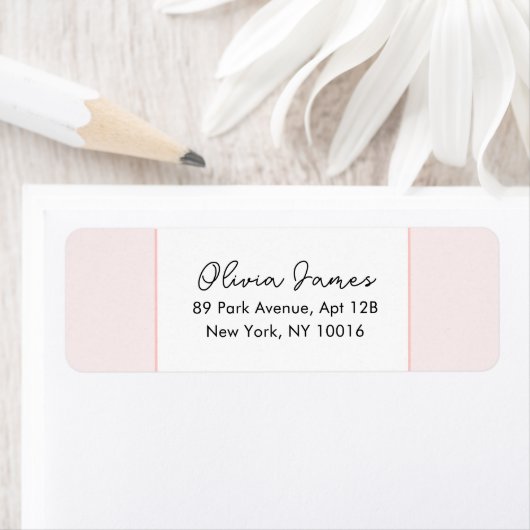 Oh Baby Elegant Script Pink Address Labels ラベル (インサイチュ)