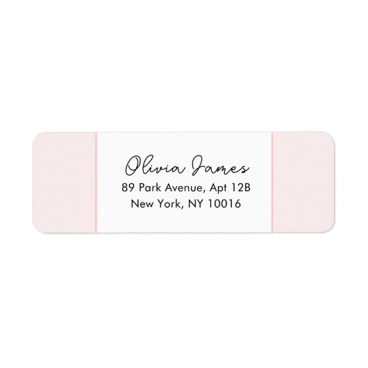 Oh Baby Elegant Script Pink Address Labels ラベル (正面)