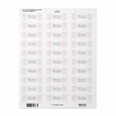 Oh Baby Elegant Script Pink Address Labels ラベル (フルシート)