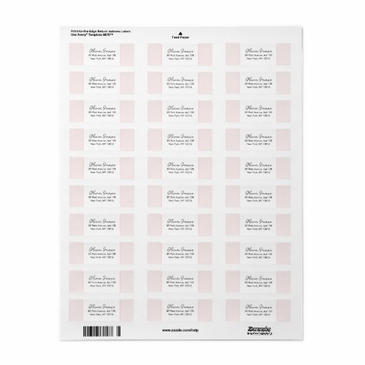 Oh Baby Elegant Script Pink Address Labels ラベル (フルシート)