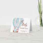 Oh Baby Elephant in Hot Air Balloon  サンキューカード (正面)