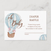Oh Baby Elephant in Hot Air Balloon Diaper Raffle エンクロージャーカード (正面)
