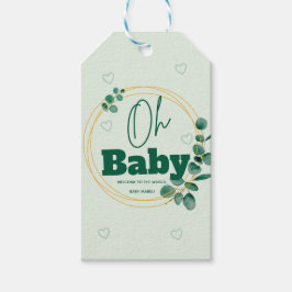 Oh Baby Eucalyptus Leaves  Baby Shower ギフトタグ