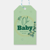 Oh Baby Eucalyptus Leaves  Baby Shower ギフトタグ (裏面)