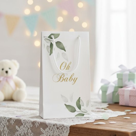 Oh Baby gift bag - Botanical baby bag スモールペーパーバッグ