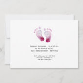 Oh Baby Girl Baby Shower写真招待状 招待状 (裏面)