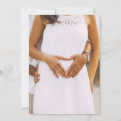 Oh Baby Girl Pink足写真ベビーシャワー 招待状 (裏面)