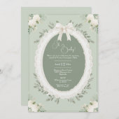 Oh Baby Hydrangea Vintage Baby Shower 招待状 (正面/裏面)