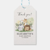 Oh Baby Jungle Animals Baby Shower ギフトタグ (正面)