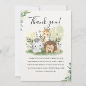  Oh Baby Jungle Baby Shower Boy サンキューカード (正面)