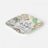 Oh Baby Jungle Baby Shower Safari Animals  ペーパープレート (傾斜あり)