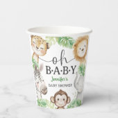 Oh Baby Jungle Baby Shower Safari Animals  紙コップ (裏面)
