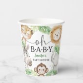 Oh Baby Jungle Baby Shower Safari Animals  紙コップ (正面)