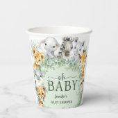 Oh Baby Jungle Safari Animals Baby Shower 紙コップ (裏面)