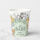 Oh Baby Jungle Safari Animals Baby Shower 紙コップ (正面)