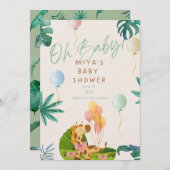 Oh Baby! Jungle Safari Baby Shower Invitation 招待状 (正面/裏面)