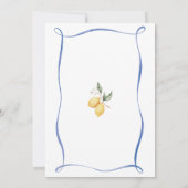 Oh baby lemon  Baby Shower Invitation 招待状 (裏面)