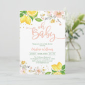 Oh Baby Lemon Squeez Baby Shower Invitation 招待状 (スタンド正面)