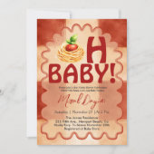 Oh Baby! Little Meatball Red Gingham Baby Shower 招待状 (正面)