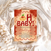 Oh Baby! Little Meatball Red Gingham Baby Shower 招待状