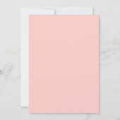 Oh Baby! Minimal Elegant Pink Script Baby Shower 招待状 (裏面)