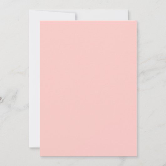 Oh Baby! Minimal Elegant Pink Script Baby Shower 招待状 (裏面)