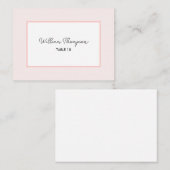 Oh Baby Minimal Pink Script Baby Shower Place Card プレイスカード (正面/裏面)