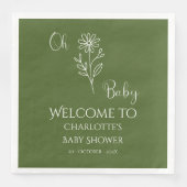 Oh Baby Minimalist Wildflower Baby Shower (正面)