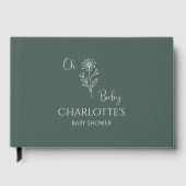 Oh Baby Minimalist Wildflower Baby Shower ゲストブック (正面)