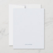 Oh Baby Modern Blue Checkered Baby Shower サンキューカード (裏面)