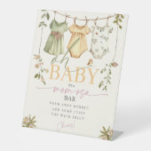 Oh Baby Mom-osa Bar Baby Clothesline Baby Shower 台座サイン (正面)